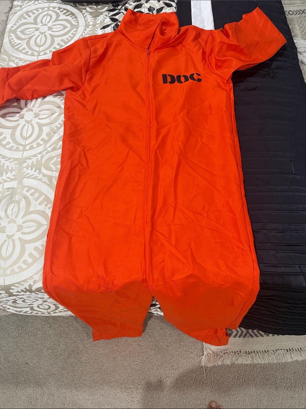 Spirit Orange Kids Footed One-Piece with DOC Chest Print